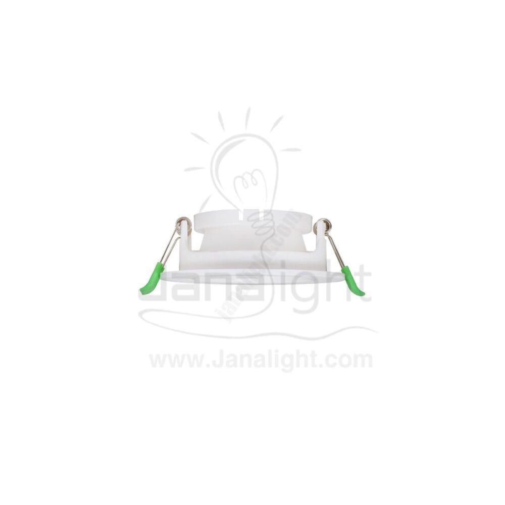 سبوت لايت فارغ متحرك مدور بلاستك ابيض جنى لايت JN402 single round white Spotlight frame